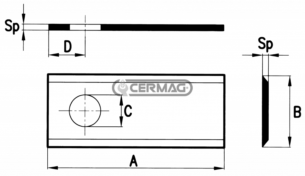 Coltelli dritti per falciatrici