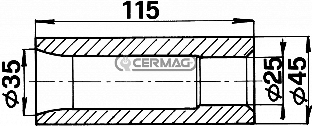 Bussola conica per punte svasate D36