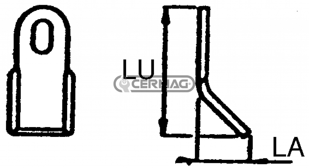 Coltello a Y con asola trincia AGRIMASTER, AGROTEC, BREVIGLIERI, MASCHIO, ZAPPATOR