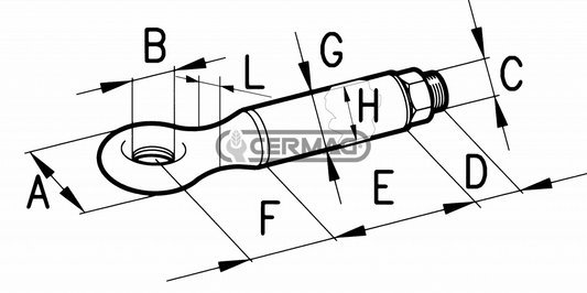 Occhione girevole per timone traino 6000 kg