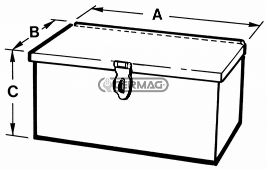 Cassetta porta attrezzi per trattore in lamiera