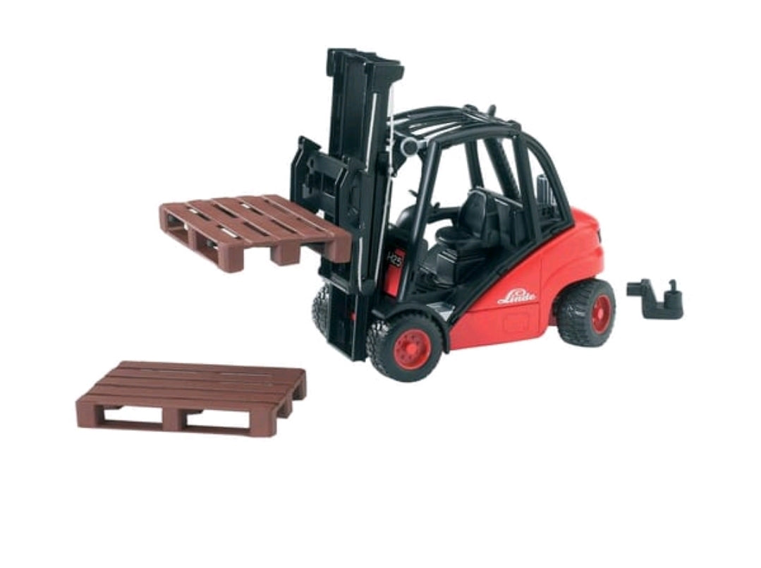 BRUDER Carrello elevatore Linde H30D con 2 pallet