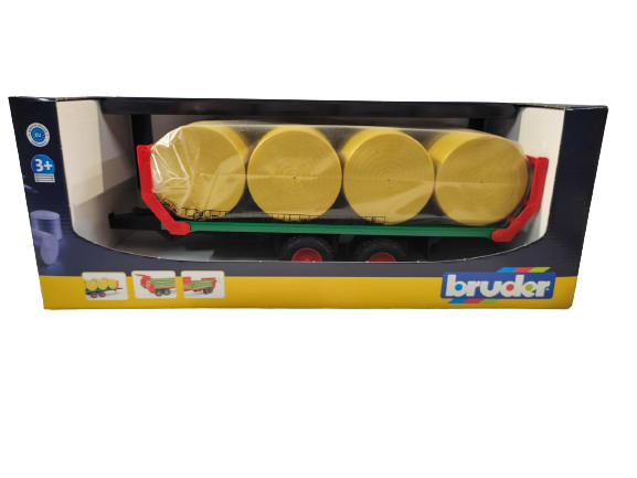 BRUDER Rimorchio trasporto balloni con 8 rotoballe