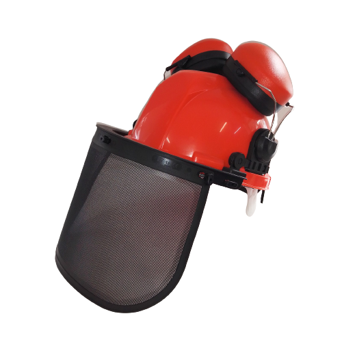 Elmetto forestale con visiera e cuffie