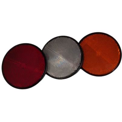 Catadiottro rotondo Rosso/Bianco/Arancio