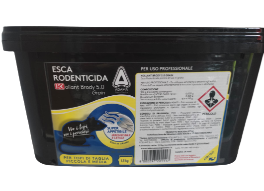 Esca rondenticida pronta all'uso in grano per topi di piccola e media taglia