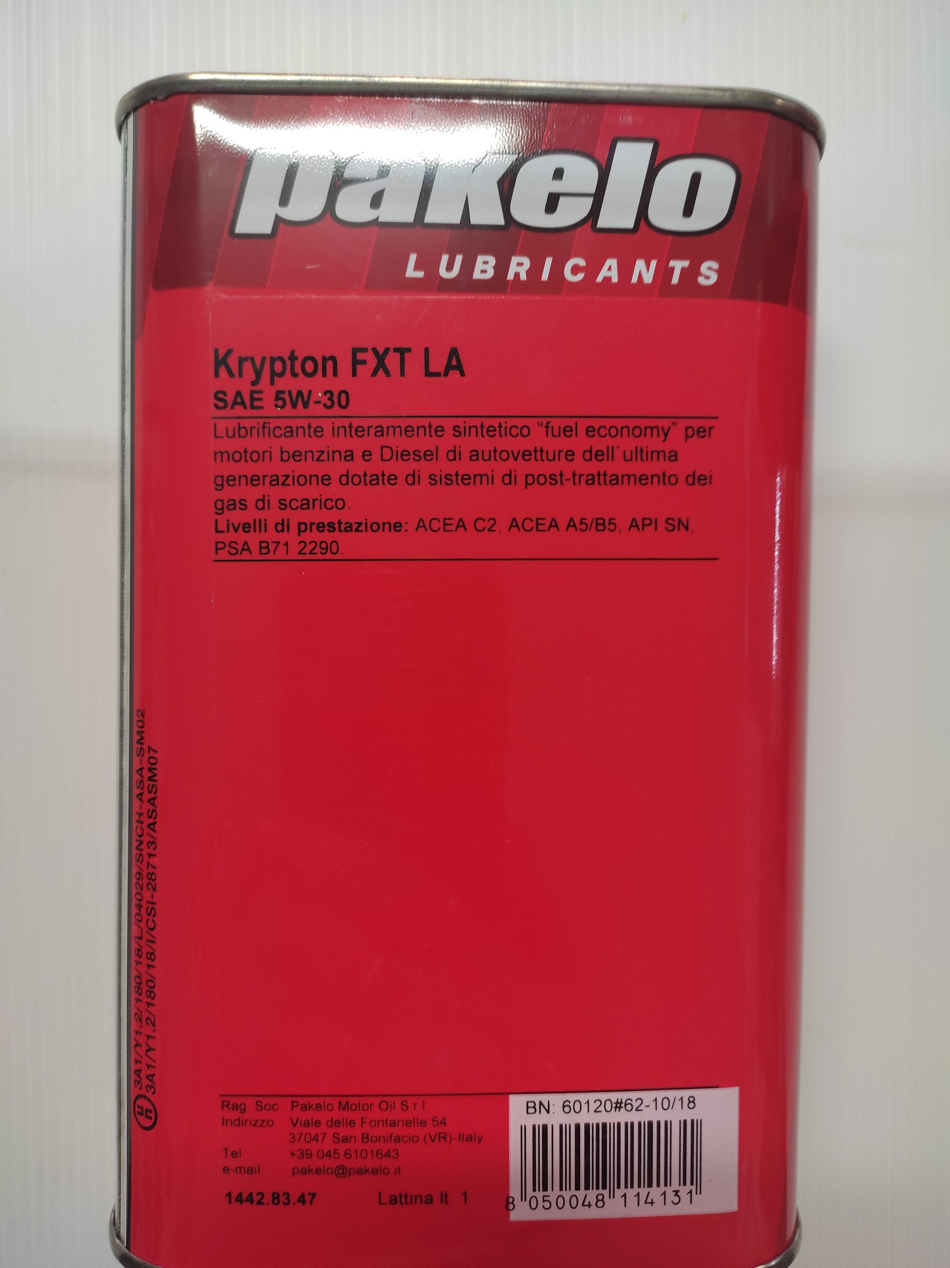 Olio Motore PAKELO KRYPTON HXT LA 0W20 - 1 Litro Per Alte Prestazioni - Foto 6